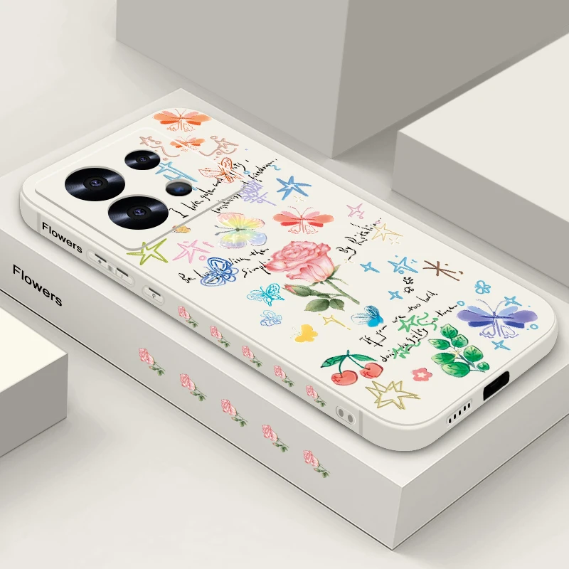 Cartoon Flower Lanyard Soft Phone Case