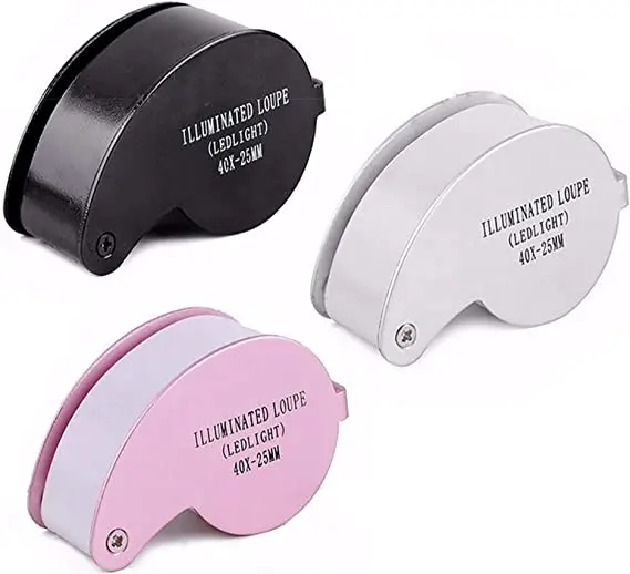 40X-25mm LED Illuminated Jewelers Loupe Magnifier With Light Diamond Eye Magnifying Glass For Jewelry Antiques Coins Stamps for Jewelry Magnifier Jewelry Magnifying Glass Magnifying Glass Magnifying Glass Lamp