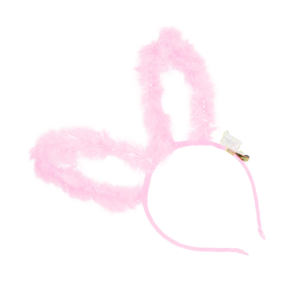 1PC Glowing Hair Band Rabbit Ear LED Headband Luminous Hair for Party (White) rabbit ear headband 3