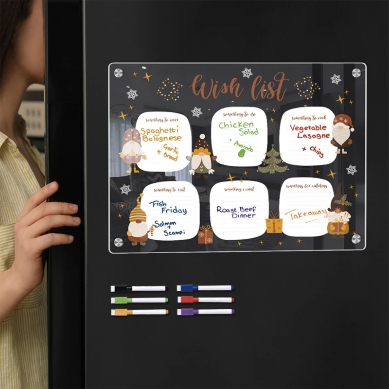Calendar Whiteboard Fridge Weekly Planner Calendar for Kitchen Grocery Shopping List To-do-list Board 896C