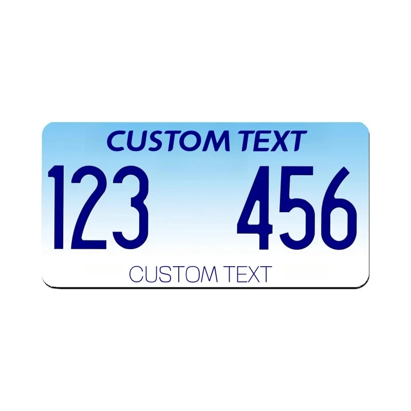 Customizable 12x6 Inch U.S. License Plate with Personalized Text