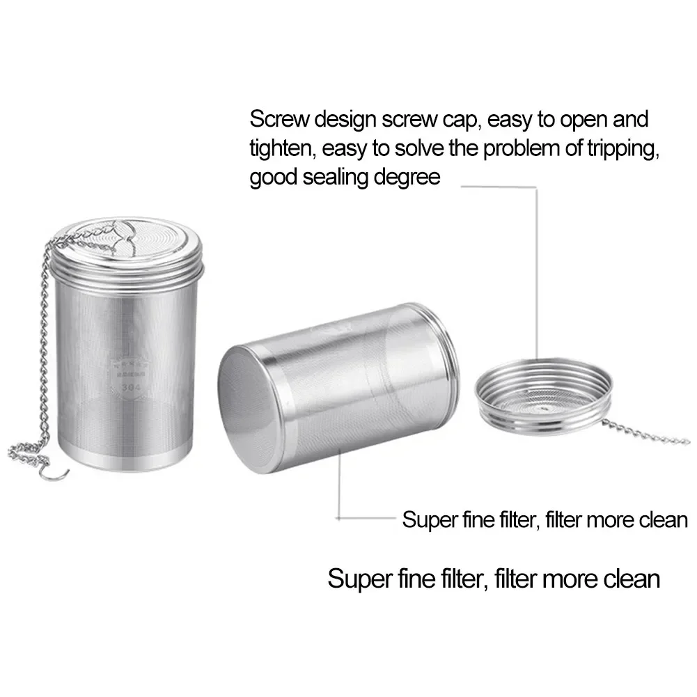 Stainless Steel Tea Infuser Locking Spice Leaf Tea Ball Strainer Mesh Filter Home Kitchen Accessories Hanging Teapot 3 Size tea infuser