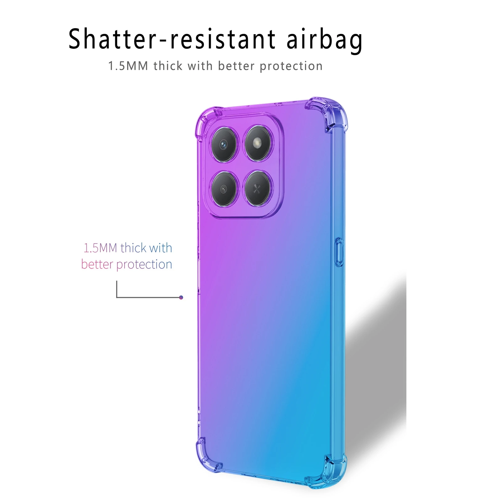 Gradient TPU Shockproof Airbag Protective Case - Stylish and Durable Back Cover