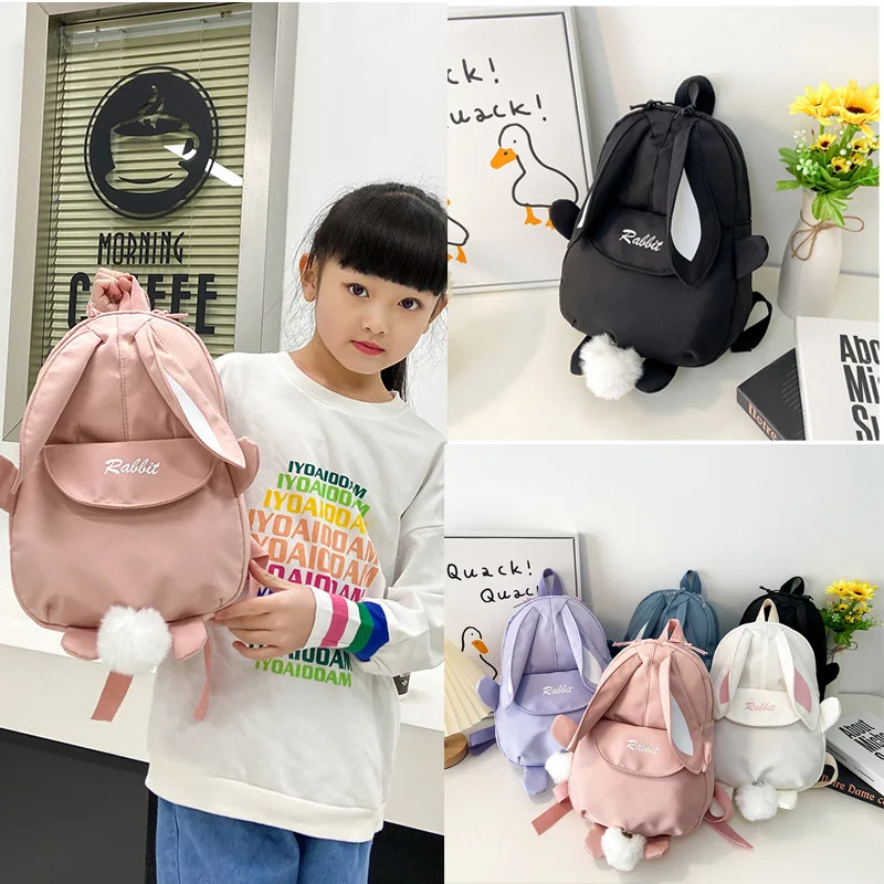 

Fashion Children Backpacks for Boys School Bags for Girls Kids Cute Bunny Backpack Kindergarten Baby Bag with Ears Book Bag