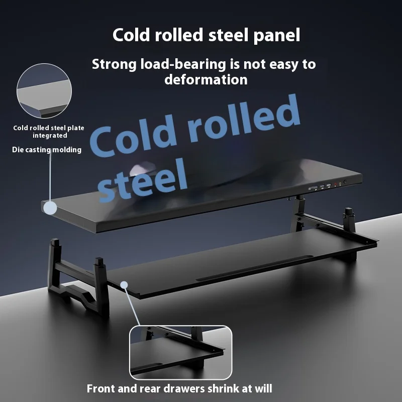 Rgb Metal Monitor Stand With Usb Hub-Gaming Desk Riser For Dual Screen Setup, Phone Charging & Cable Management Aluminum Alloy
