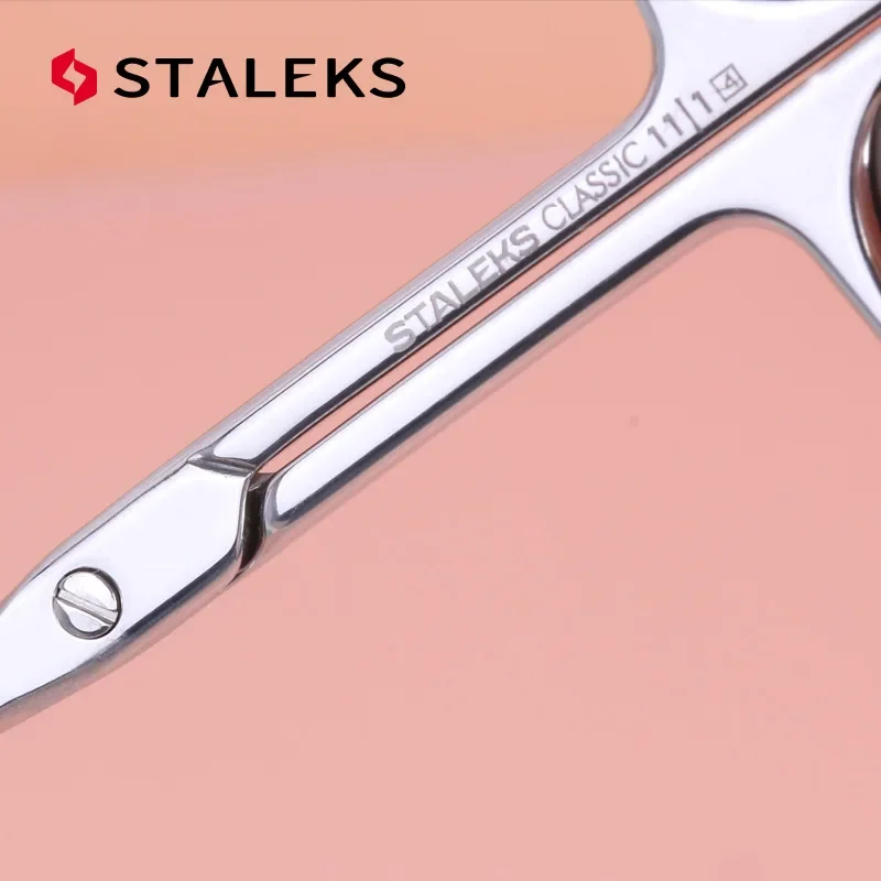 STALEKS Russian Nail Scissors High Quality Stainless Steel Eyebrow Scissors Profession Trim Nose Hair Makeup Tool SC-11-1 4