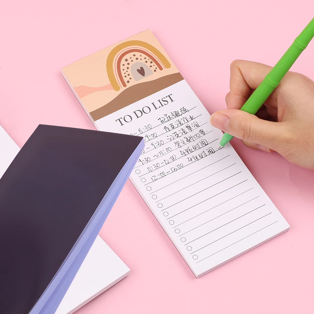 Magnetic Notepad Korean Rainbow Magnetic Memo Pads Note Fridge Magnet Refrigerator Meal Shopping Check To Do List Planner Notebook
