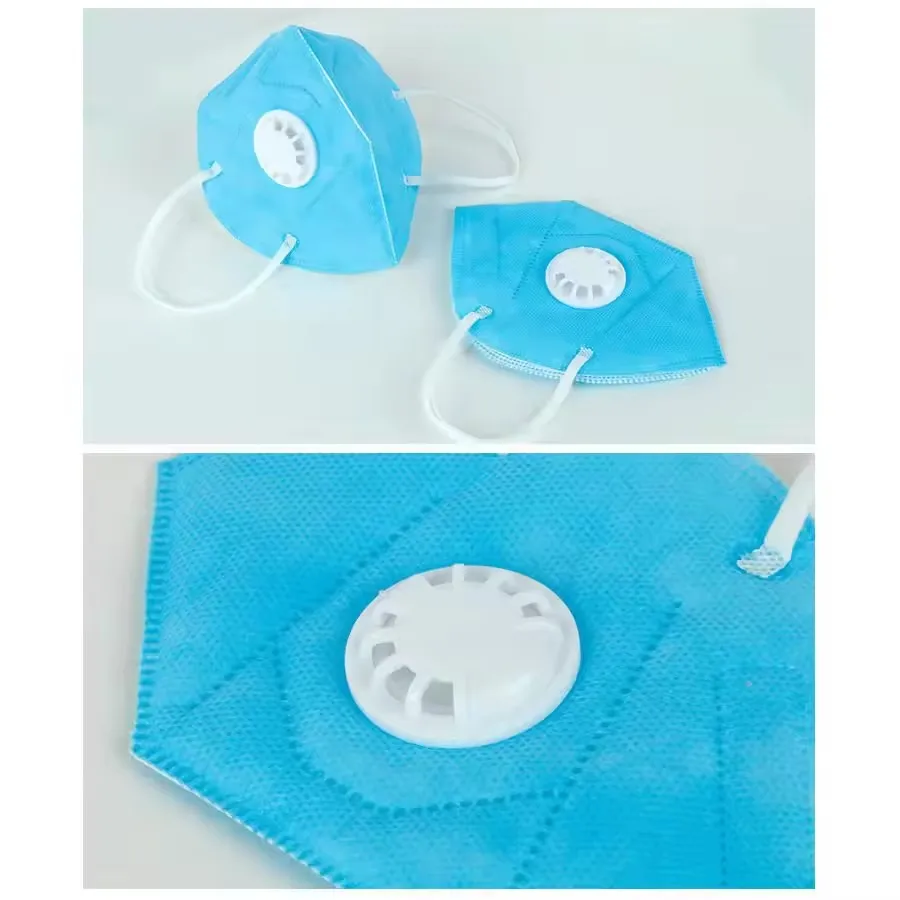 Présentation du lot unique de masques anti-poussière chantier en cinq couleurs, protection respiratoire homologuée.