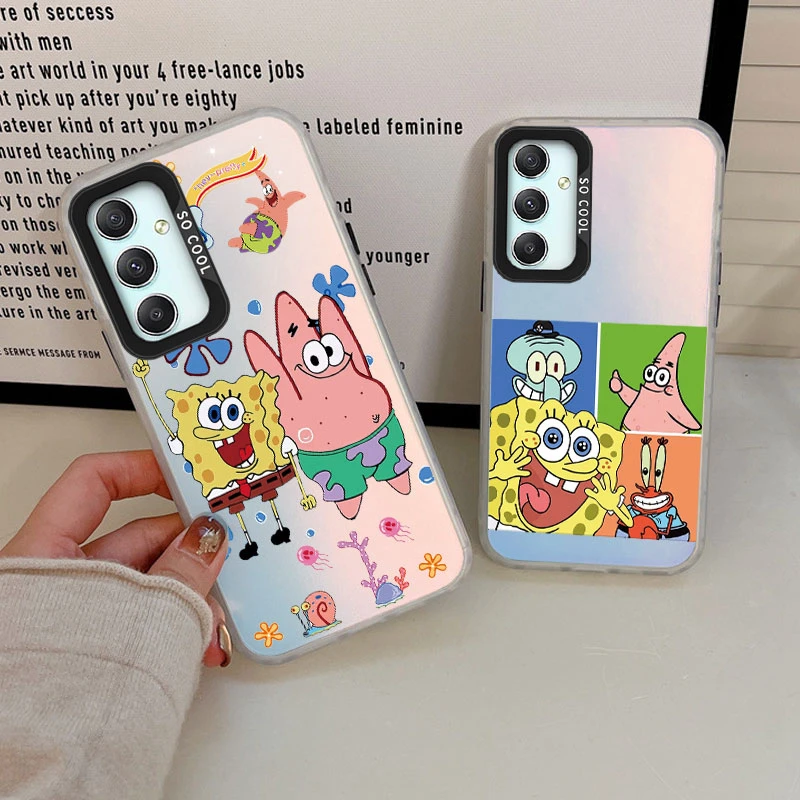 Per Samsung Galaxy A34 5G Cover Cartoon Spongebobs?Patricks Star Fundas Per Samsung A 34 Galaxya34 Coque Laser Matte Tpu Case