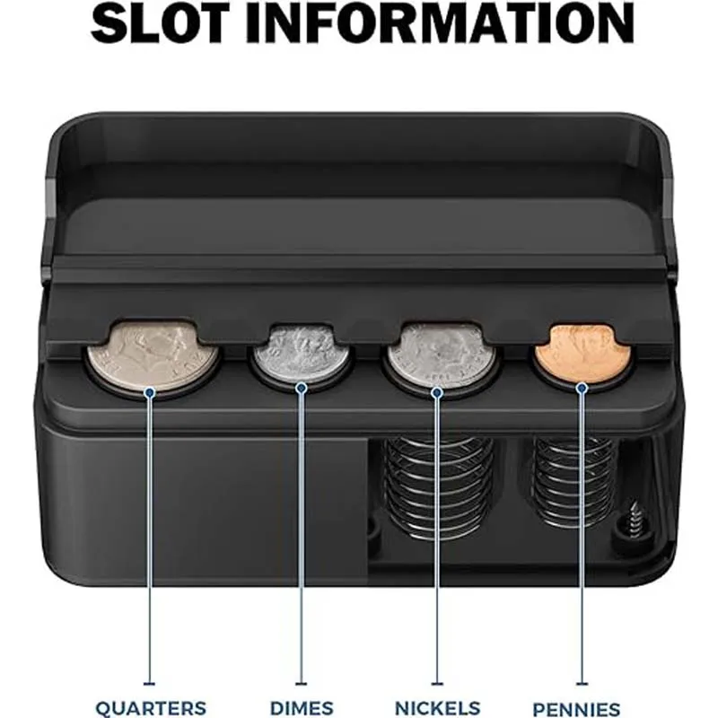 Coin Bank Coin Holder Coin Saver Car Coin Storage Box Car Money Boxes Small Saving Box Euro Coin Dispenser Storage Case Taxi Coins Purse Interior Accessories