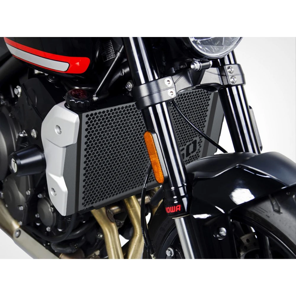 Barracuda TR6124-21 Protezione Radiatore In Alluminio Nero Per Moto Triumph Trident 660