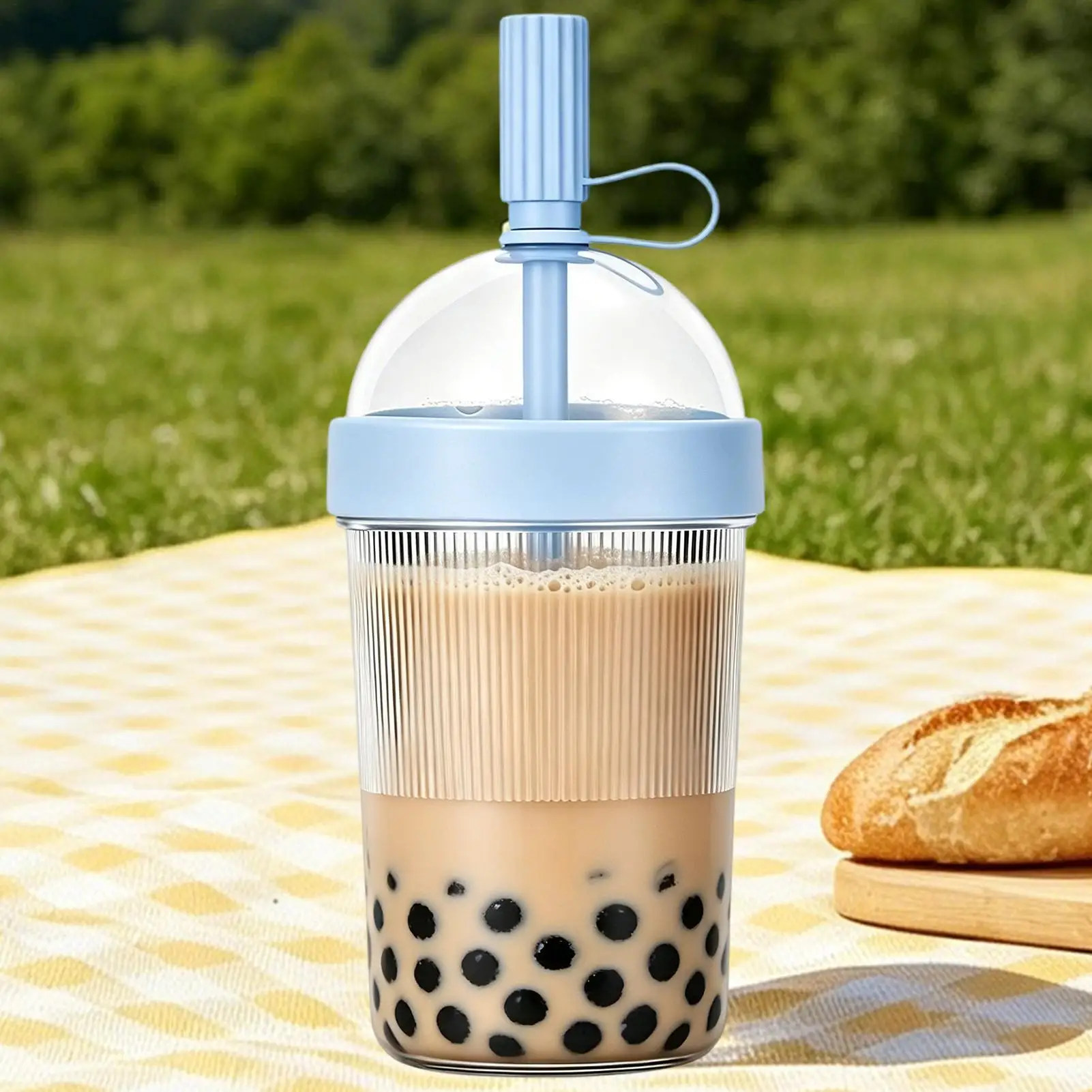 Eco-Friendly 17oz Insulated Tumbler with Lid and Straw
