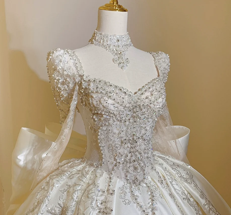 New Bridal Main Yarn High Quality Texture Wedding Dress