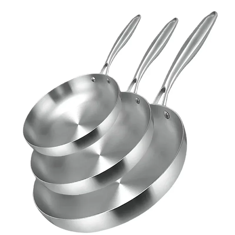 

304 Stainless Steel Frying Pan High Quality Pan Fried Steak Non Stick Pan General Purpose Induction Cooker Honeycomb Wok