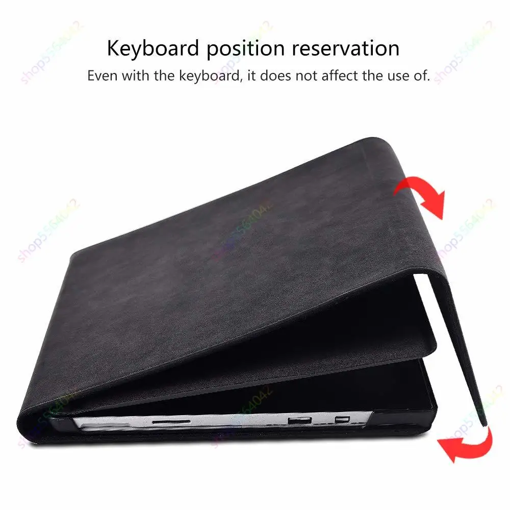 Teclado de Polegadas para Microsoft Surface Pro Mais Pro Couro do Plutônio Carteira de Negócios Capa Funda com Caneta Hoder 12. Case do - Imagem 5