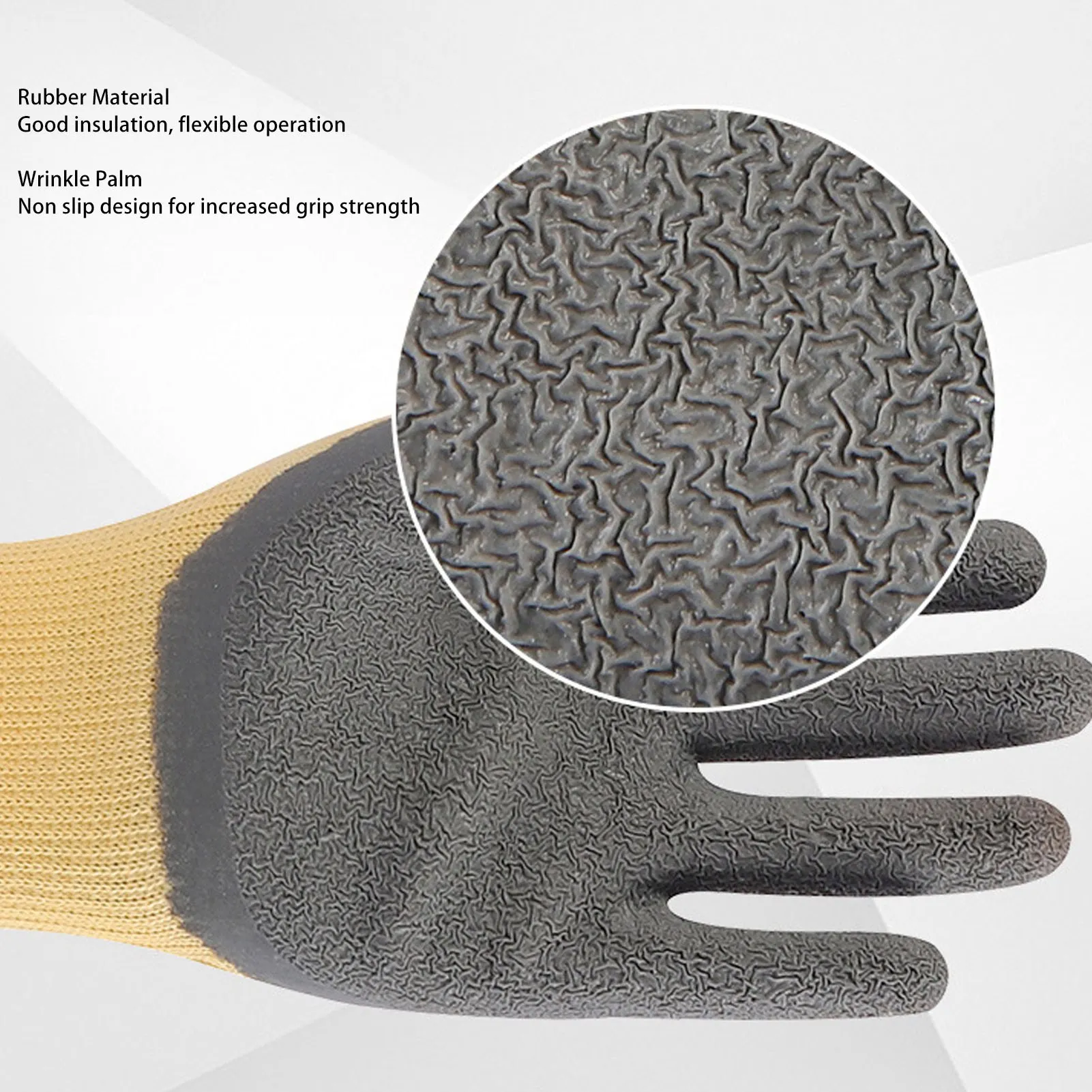 Insulation Work Gloves Flame Retardant 400V Voltage Resistance Rubber Electrician Gloves Electric Maintenance