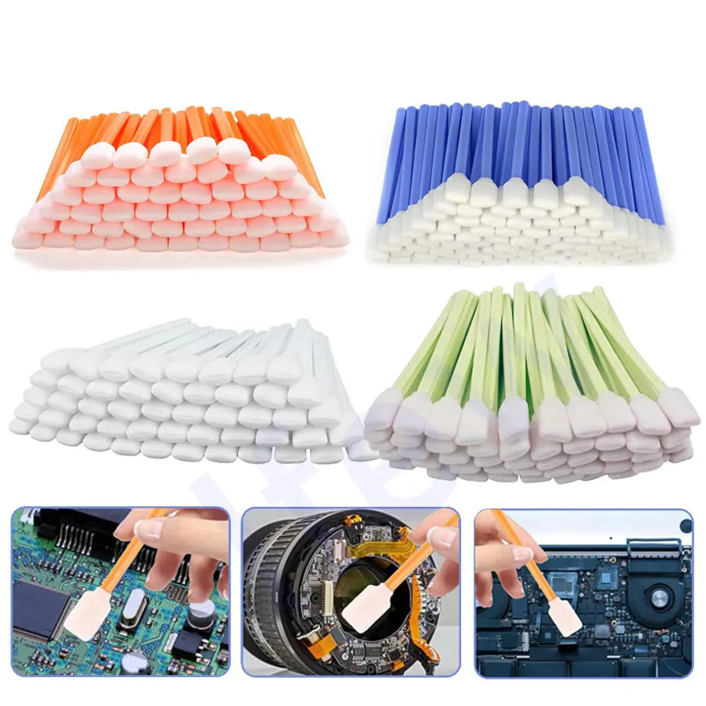Printer Cleaning Cotton Swab Foam Print Head Cleaning Kit Stick DTF Uv Sponge Stick Industrial Solvent Ink Cleaner Tool