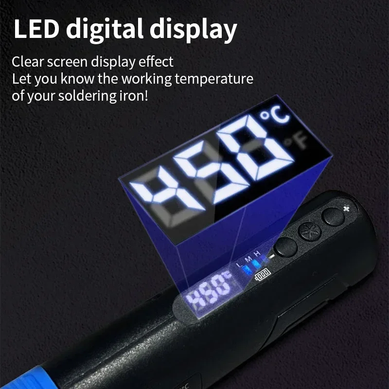 USB Cordless Electric Soldering Iron 200-450℃ Household LED Digital Display Soldering Pen Rechargeable Solder Iron Welding Tool