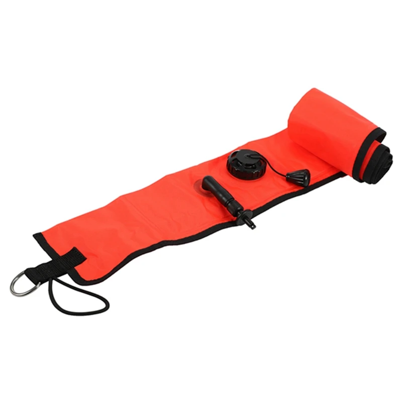 

5X 1M Scuba Diving Inflatable SMB Surface Signal Marker Buoy Visibility Float Signal Tube Sausage,Red