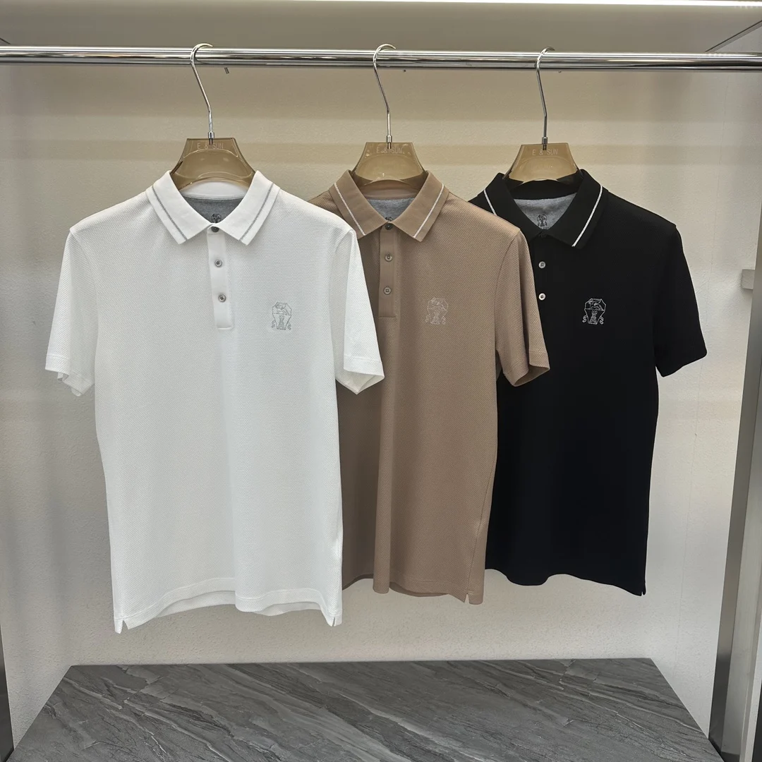 

2024 SIJITONGDA Shirt silk men 2024 summer new short sleeve breathable thin embroidery quality big size M-5XL