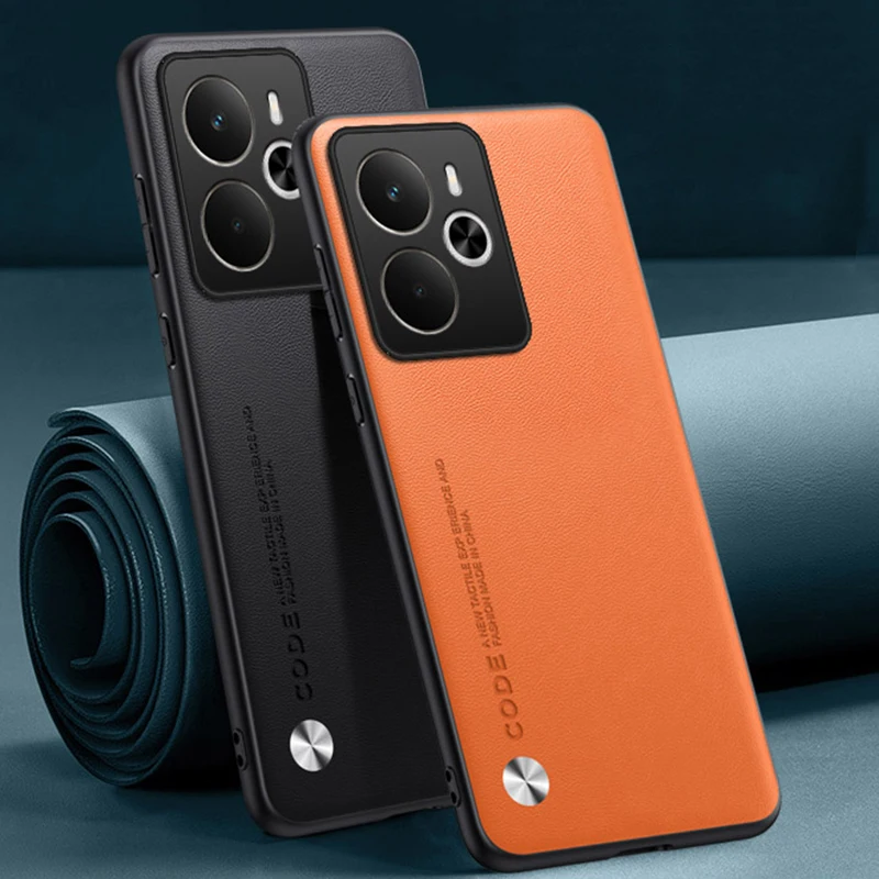 Luxury PU Leather Shockproof Silicone Phone Case - Full Protection Cover