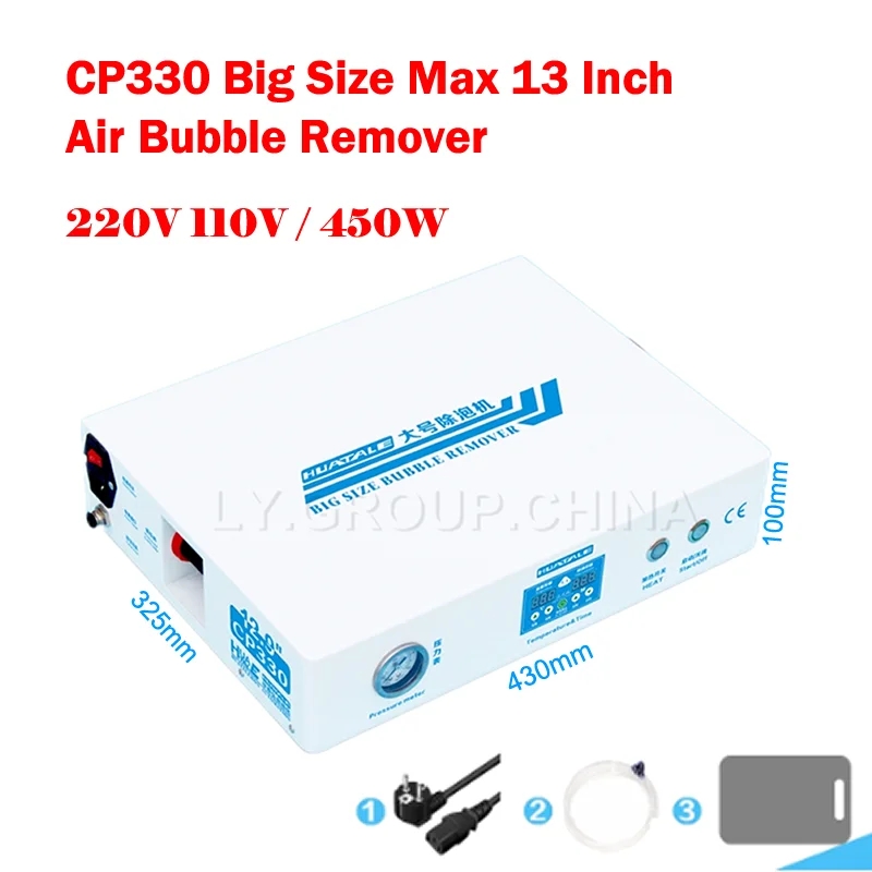 

LY HUATALE CP330 Big Size Max 13 Inch Air Bubble Remover High Pressure LCD Refurbishment Defoaming Machine For iPhone Samsung