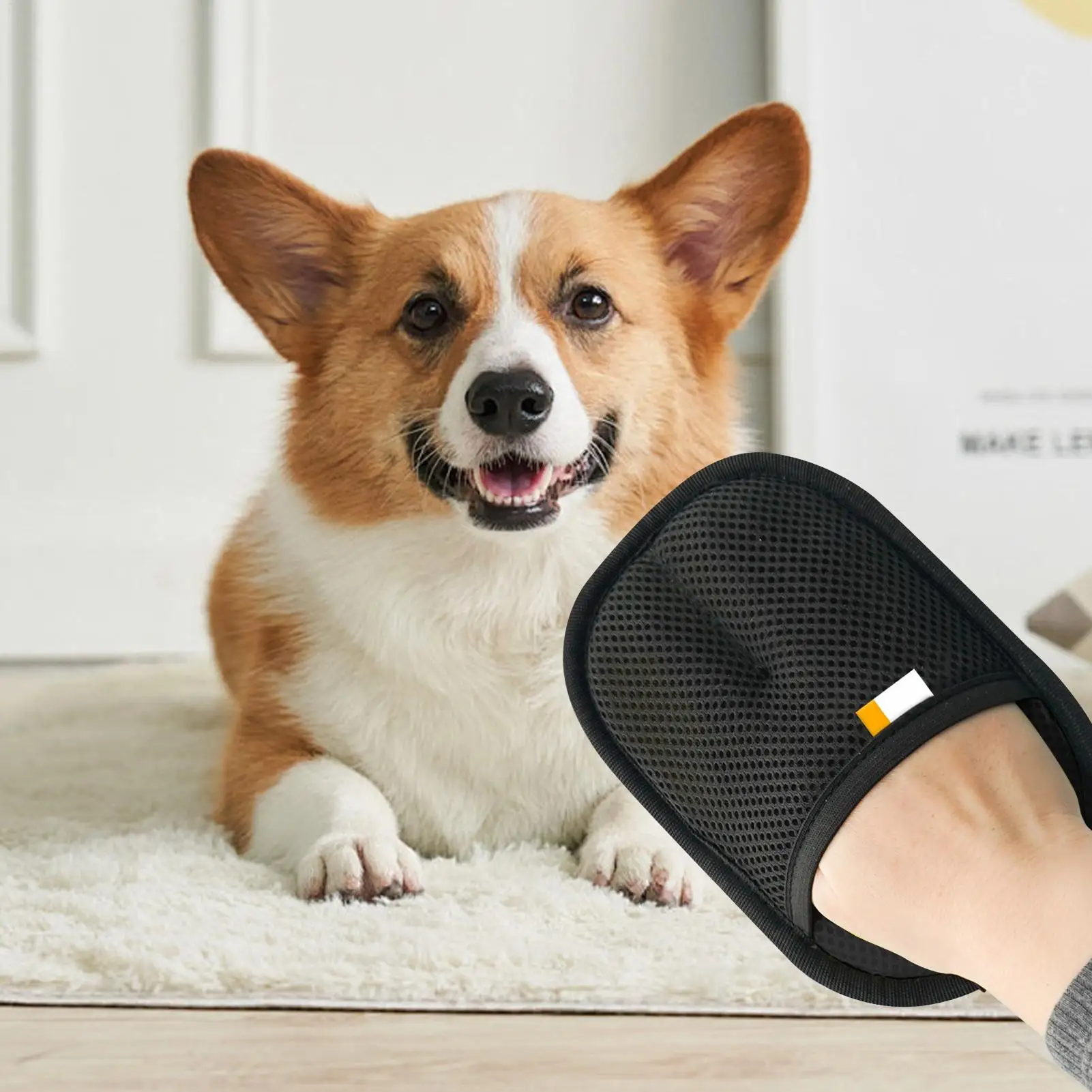 Cat Grooming Gloves Grooming Massage Brush Hair Remover Skin Friendly Efficient Reusable Shedding Tool for Bed Sheet Furniture