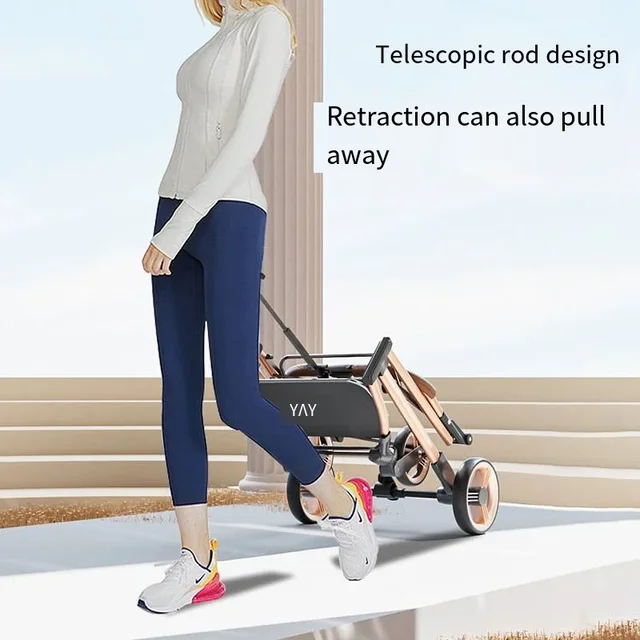 Separable high-end pet stroller with multifunctional bag separation function easy to carry one click collection for cat dog cart 5