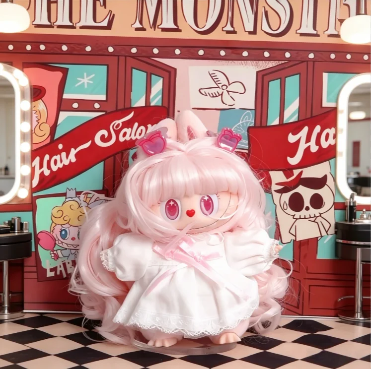 POPMART LABUBU THE MONSTERS HAIR SALON SERIES Mystery Blind Box Surprise Unbox Kawaii Vinyl Plush Pendant Doll Toy Set