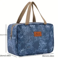 1PC New Portable Makeup Bag, Wash Bag, Travel Outdoor Large Capacity Portable Storage Bag, Bathing Waterproof Shower Bag 2