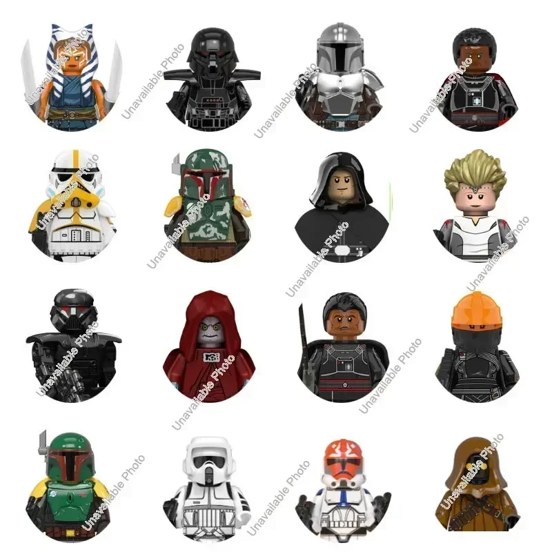 Hot Toys Clone Building Block Trooper Palpatine Darth Maul Luke Skywalker Mandalorians Ahsoka Obi-Wan Action Figure Mini Kid Toy