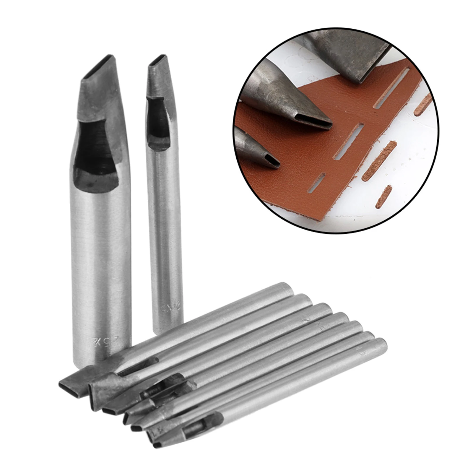 2mm Leather Oval Shape Hole Punch Kit Cutter Hollow Tool 2mm Oval Shape Hole Punch Hollow Leather