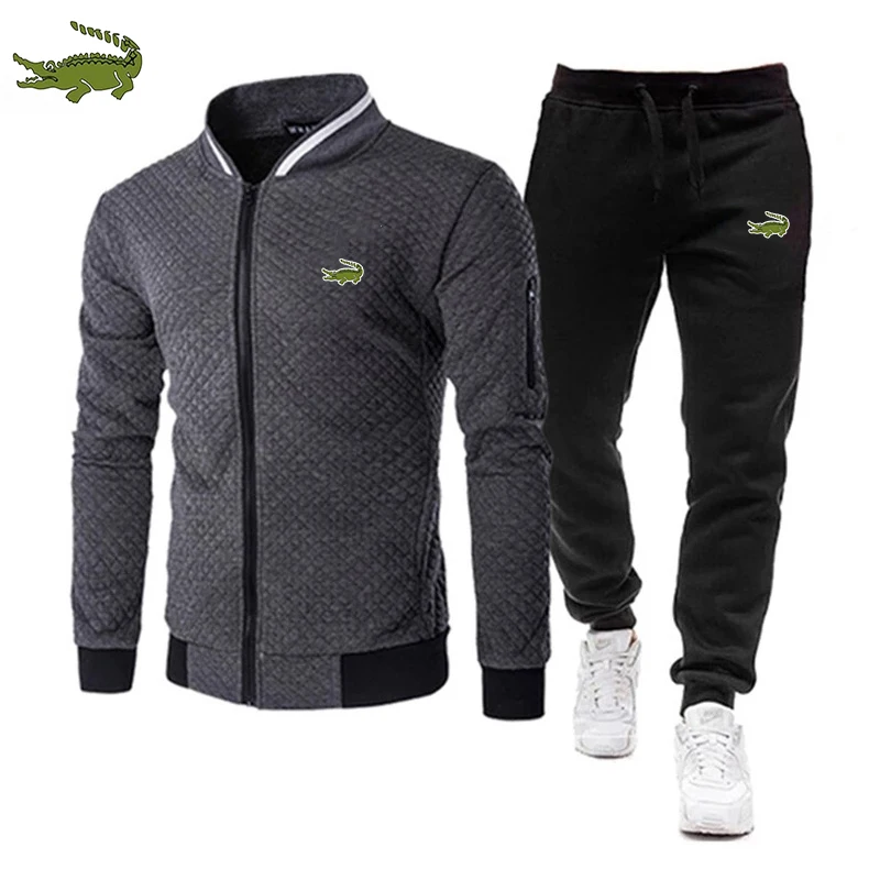 Autumn Winter CARTELO Men Suit New Brand Sports Embroidery Hoodie Sets Male Zip Casual Designer Sportswear Suits 2022 new style casual brand sportswear fashion men s sportswear two piece cotton fleece padded hoodie pants sports suit men