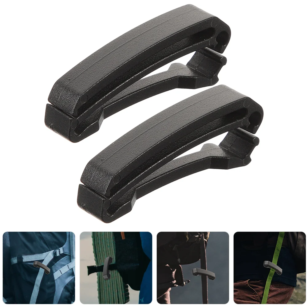 

2 Pcs Mountaineering Backpack Clip Surf Wax Remover Accessories for Outdoor Accessory Strap Buckle