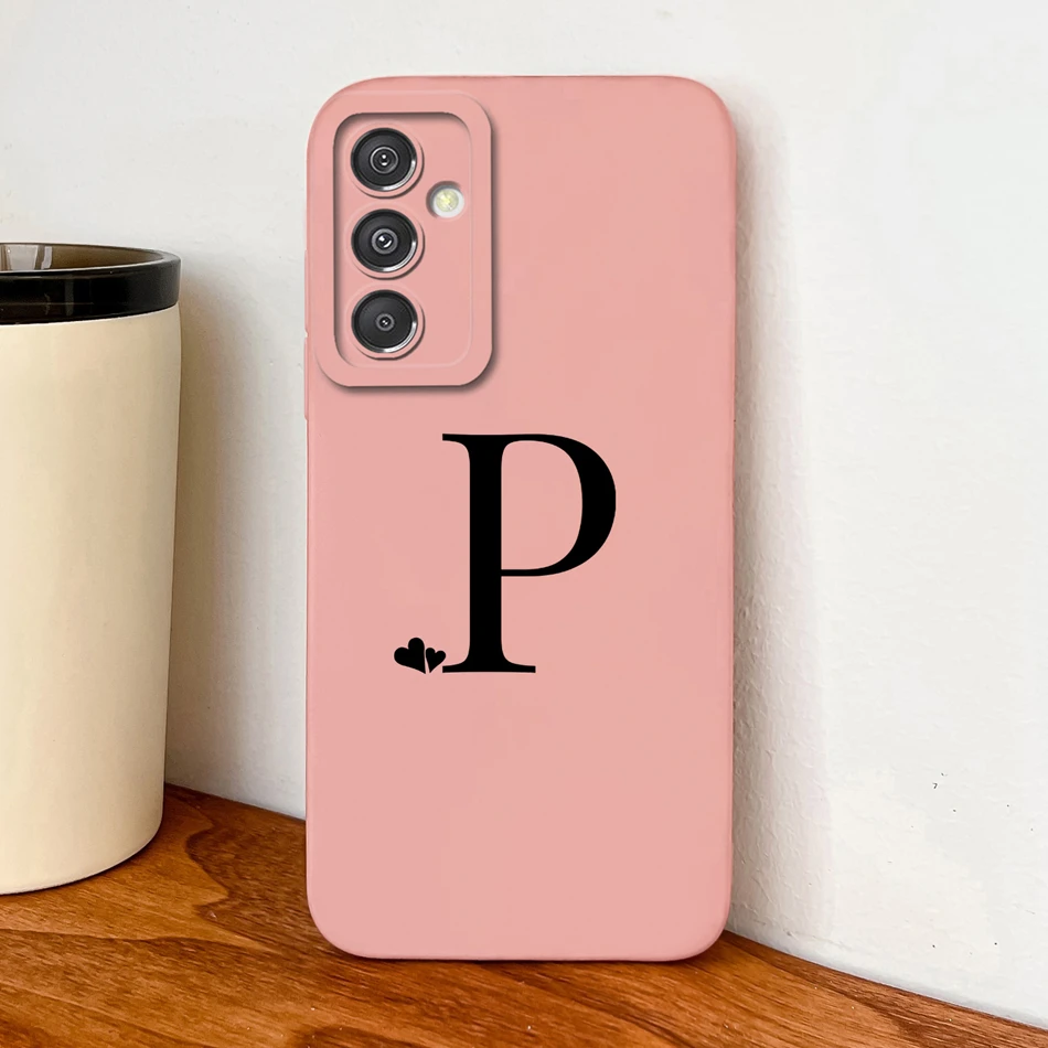 Simple Letters Liquid Silicone Phone Case - High Quality Soft Back Cover