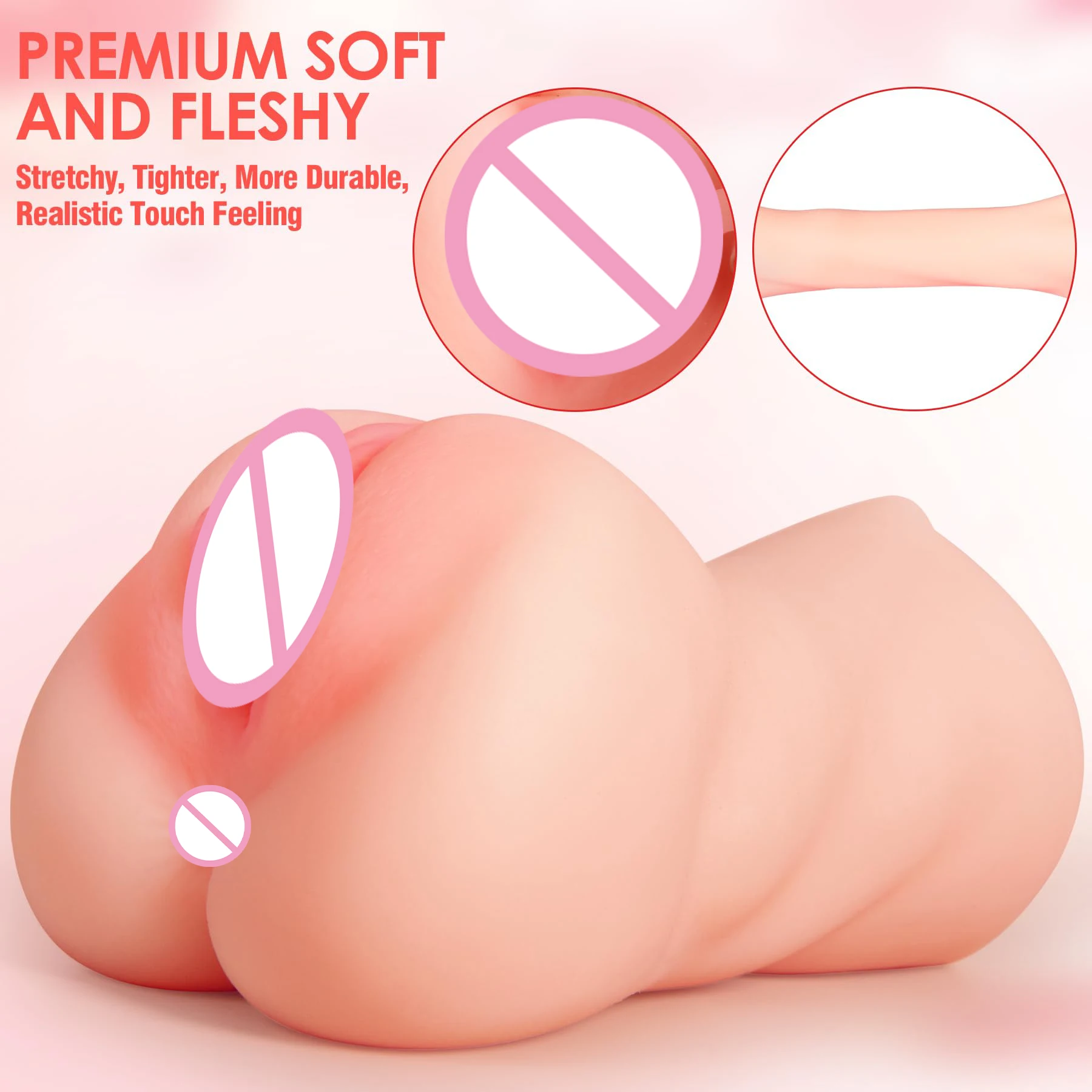 Male Masturbator 3 in 1 Male Masturbator Pocket Pussy with Realistic Mouth Textured Vagina and Tight Anus Sex Toys for Men