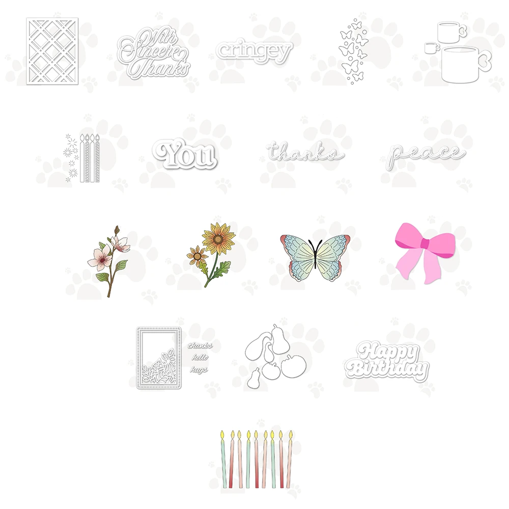 New Halloween Cutting Dies 2024 Candle Butterfly Decor Embossing New halloween cutting dies 2024 candle butterfly decor embossing