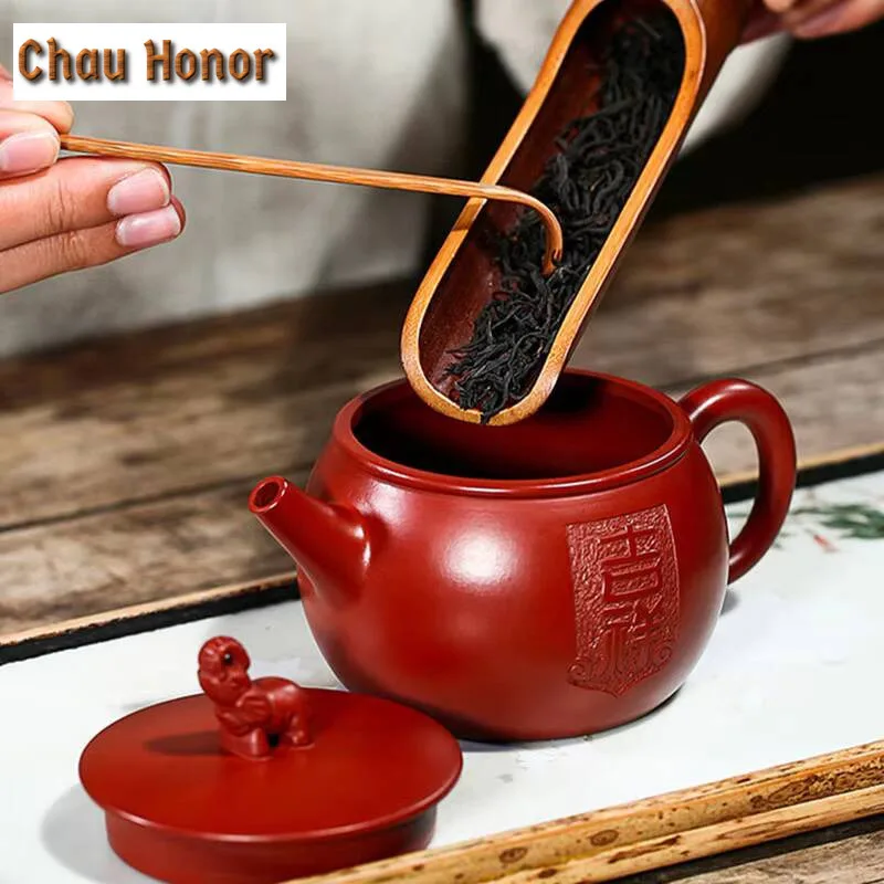 230ml Creativity Yixing Purple Clay Teapots Raw Ore Dahongpao Filter Tea Pot Tea Table Supplies Zisha Teaware Collection Gifts