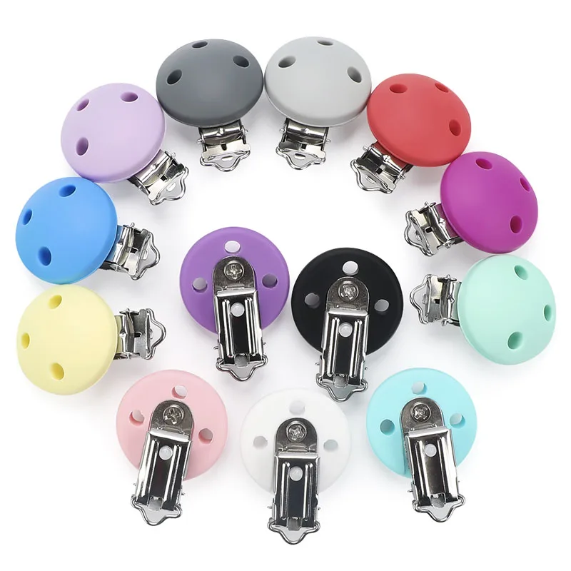 Pacifier Accessories 3Pcs Silicone Pacifier Clips for Baby