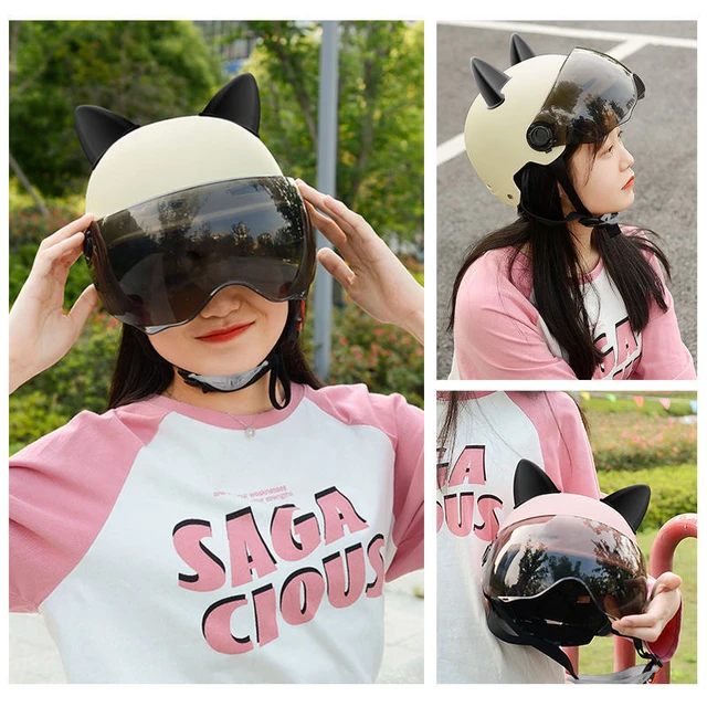 Plastic Motorcycle Helmet Ears Horns Protective Decorative Motorbike  Accessories Strong Adhesive Decor Parts Helmet Cute Horns - AliExpress