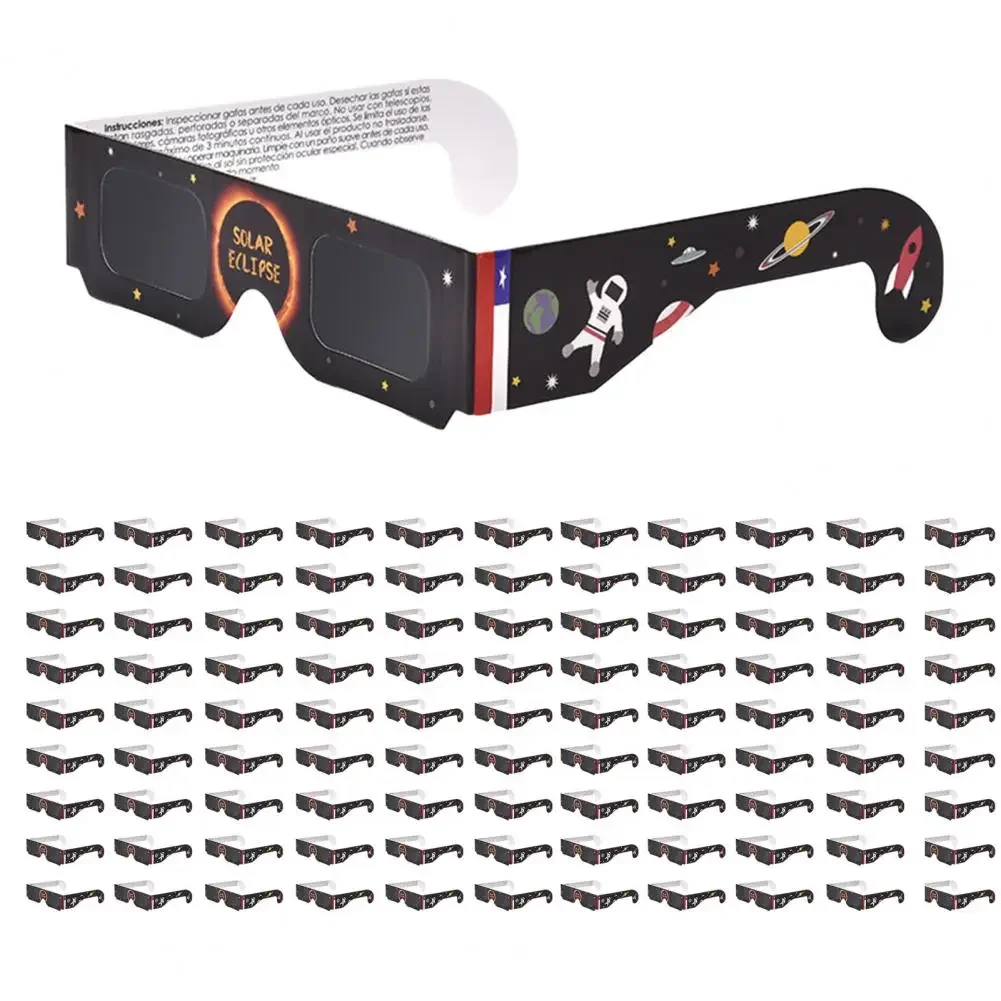 

6/12/24/50/100Pcs Paper Solar Eclipse Glasses Protective Solar Eclipse Eyewear Block Harmful UV Light Safety Sun Viewing Glasses