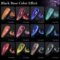 YOKEFELLOW 10ML 9D Cat Magnetic Nail Gel Polish Flowing Cat Magnetic Gel Semi Permanen Soak Off UV LED Glitter Nails 2