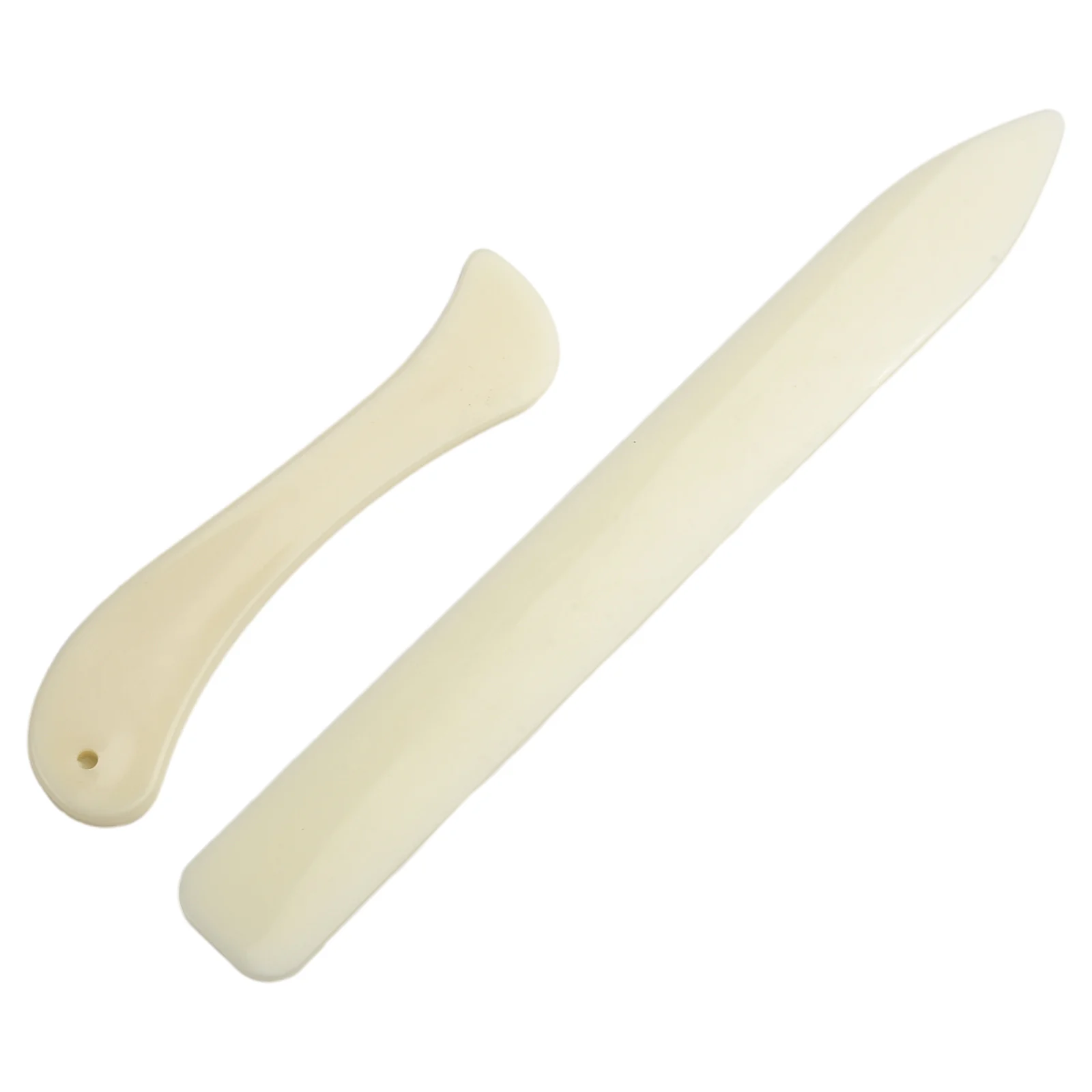 Leather craft tool 2PCS Leather Working Tool Bone shaped Folder Leather Craft Scoring Folding Creasing Edges Paper Plastic Handmade Sewing Tool