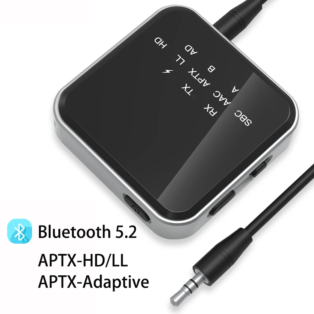 SONRU Bluetooth 5.0 Audio Adapter, Bluetooth Transmitter Receiver for TV  Home Sound System Headphone Speaker, 3.5mm AUXRCA Cable, aptX Low Latency