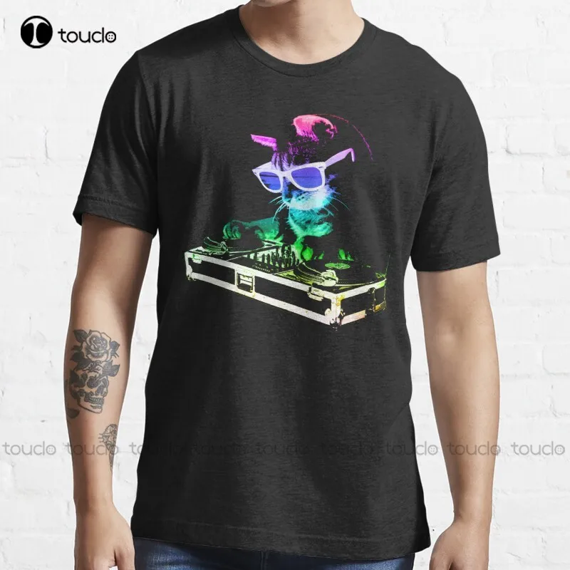 

New House Cat (Rainbow Dj Kitty) T-Shirt Cotton Tee Shirt S-5Xl Tee Shirts Mens Custom Aldult Teen Unisex Fashion Funny New