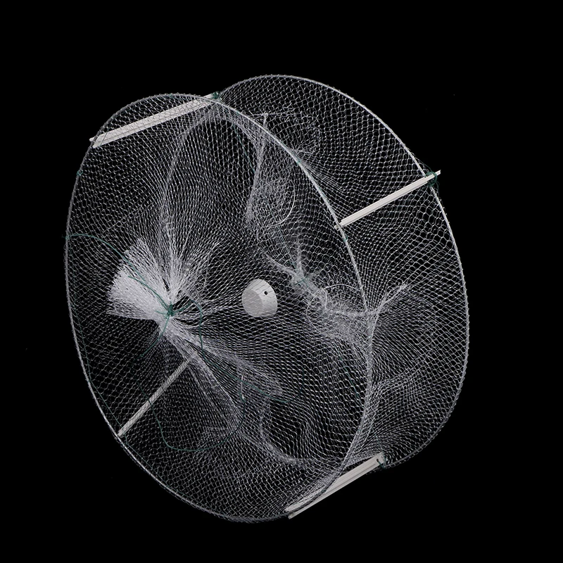 1Pc Foldable 4 Holes Landing Fishing Shrimp Fish Crab Bait Net Trap