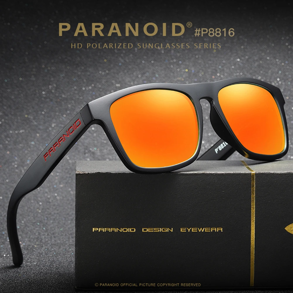 

PARANOID Brand New Polarized Glasses Men Women Fishing Glasses Sun Goggles Camping Hiking Driving Eyewear Sport Sunglasses