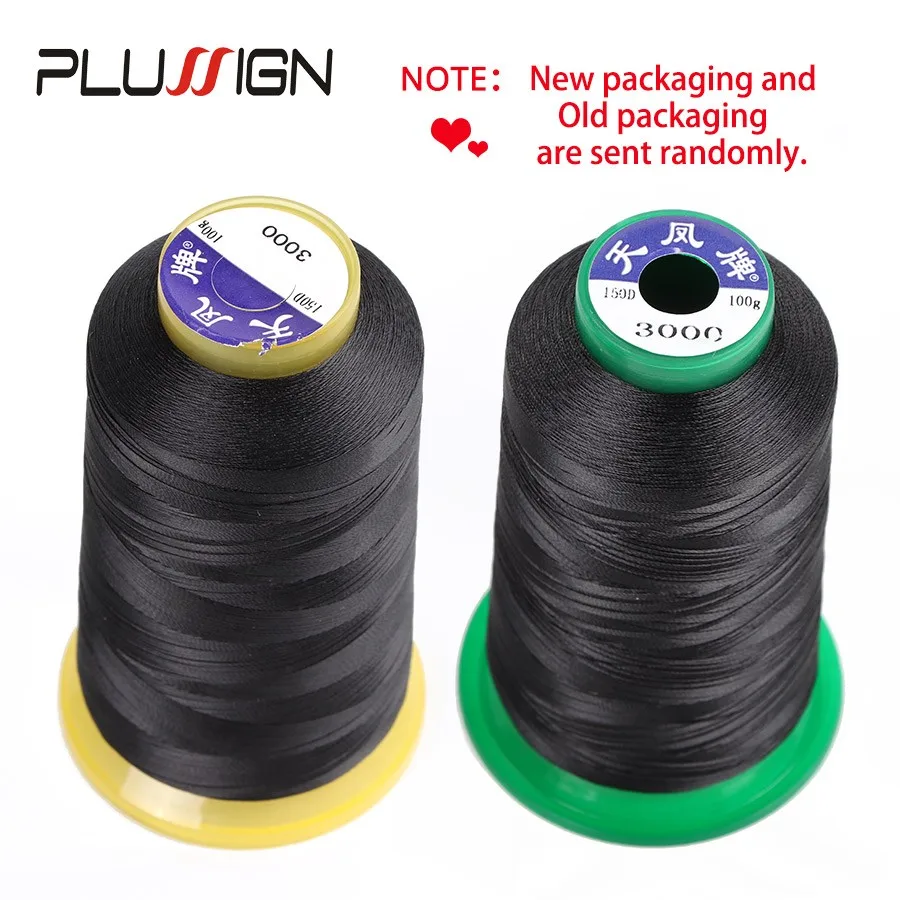 Hair Extensions Tool Lace Wig Needles Large Roll Hair Weaving Thread Making Wig 1Roll Black Nylon Sewing Thread C Shape Curved Needles 6Cm 12Pcs Wig Making Tools
