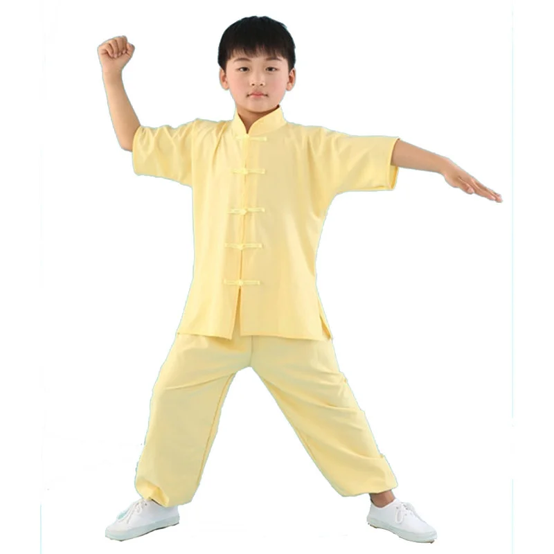 Chinese Traditional KungFu Uniform For Kid Men Women Wushu Tai Chi