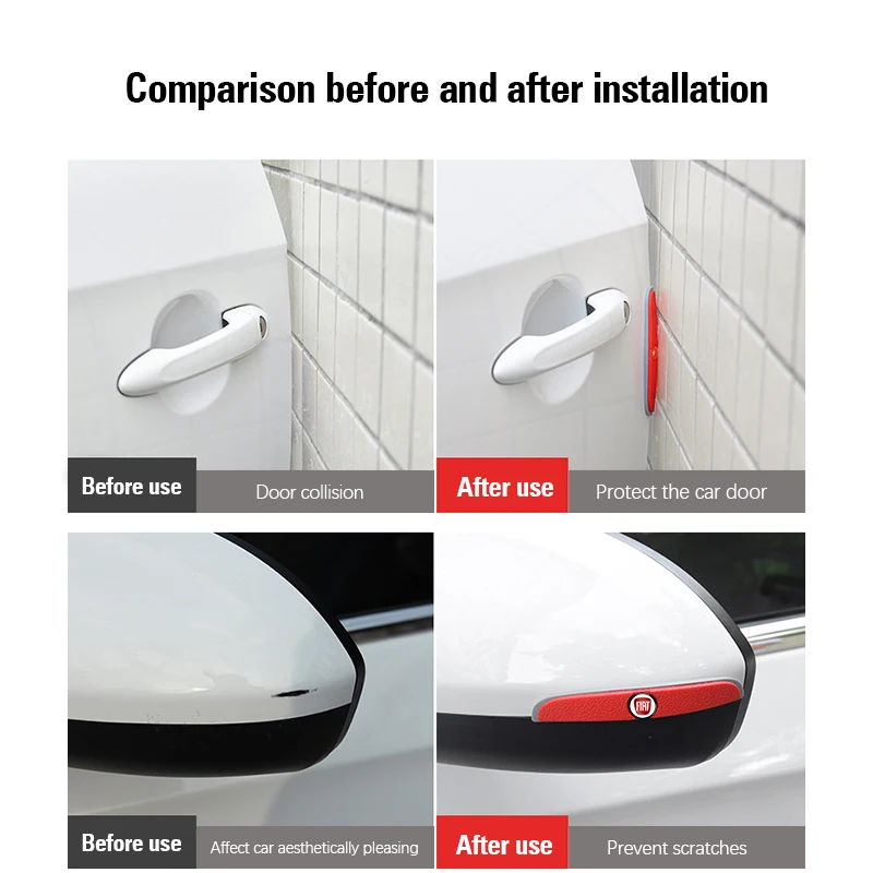 Silicone Car Anti-Collision Protection Pads - Set of 4